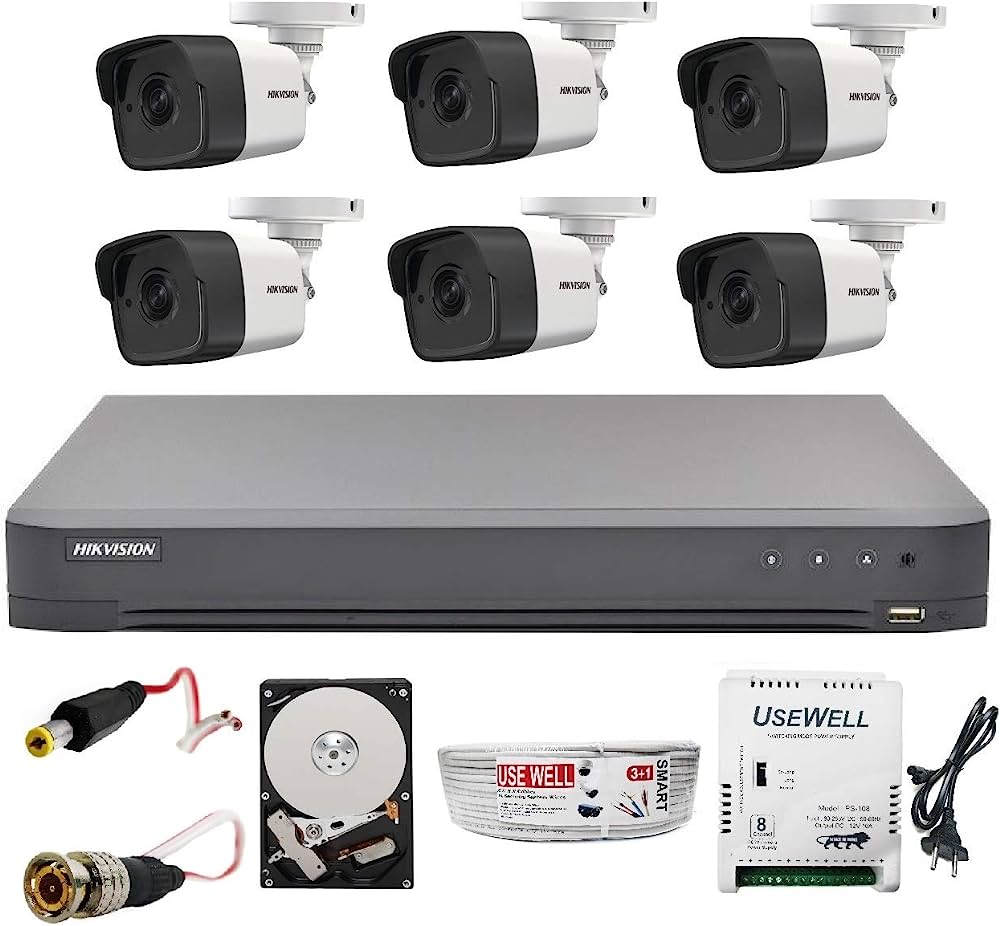 Hikvision 6 Camera Package with Installation