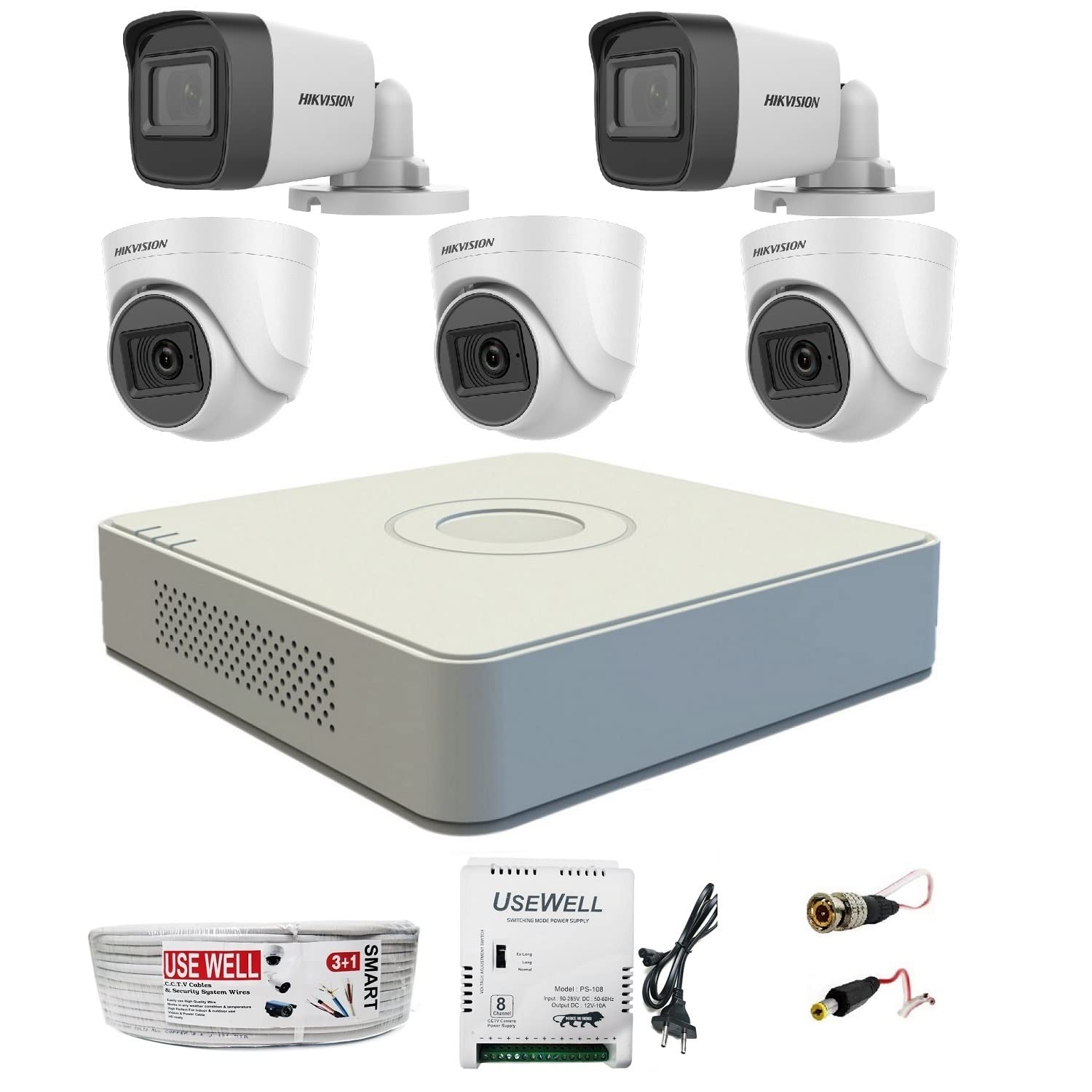 Hikvision 5 Camera Package with Installation