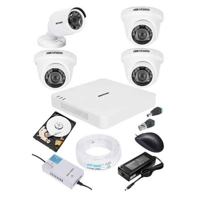 HIKVISION 4 CCTV CAMERA 1MP FULL PACKAGE WITH INSTALLATION