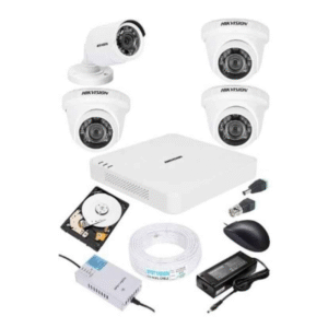 HIKVISION 4 CCTV CAMERA 1MP FULL PACKAGE WITH INSTALLATION
