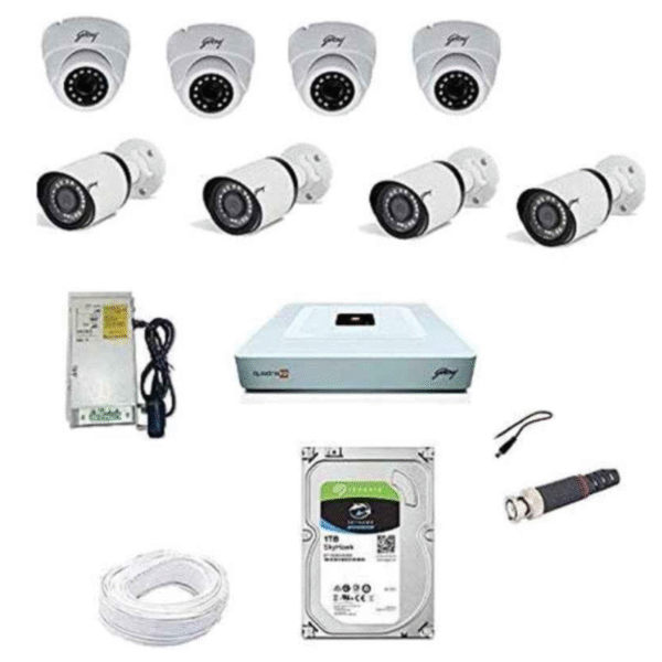 GODREJ 8 CCTV CAMERA PACKAGE WITH INSTALLATION